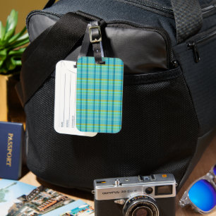 Etiqueta Para Maletas Blue Plaid by Shirley Taylor