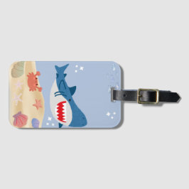 Etiqueta Para Maletas Blue shark luggage tag