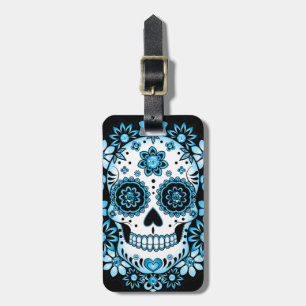 Etiqueta Para Maletas Blue Sugar Skull