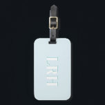 Etiqueta Para Maletas Blue Teal Double Layer Simple Initial Monogram<br><div class="desc">Meet your new travel sidekick — a modern monogram luggage tag designed in a bold teal and soft blue color palette that stands out without screaming for attention. The classic serif initial sits front and center with a subtle shadow layer, giving this tag a high-end, clean aesthetic that makes your...</div>