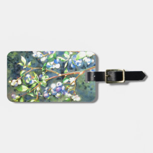 Etiqueta Para Maletas Blueberries, fruta romántica