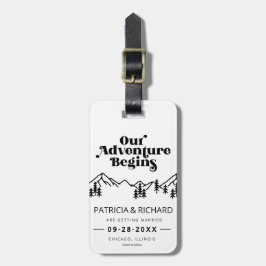 Etiqueta Para Maletas Boda de Destino La Aventura Comienza Save the Date