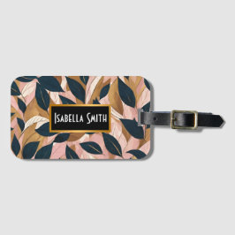 Etiqueta Para Maletas Boho de oro rosa de Rubor deja colección de moda