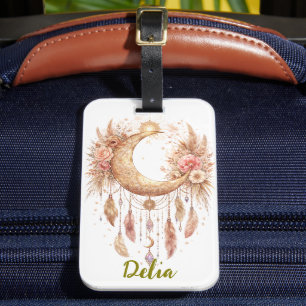 Etiqueta Para Maletas Boho Moon Vibra Mística