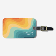 Boho Retro Clásico Onda de Color Minimalista