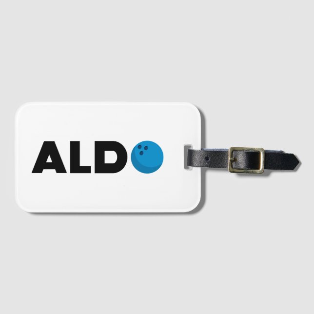 Etiqueta Para Maletas Bola de Aldo (Anverso horizontal)