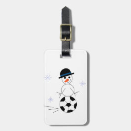 Etiqueta Para Maletas Bola de fútbol Snowman