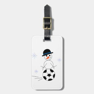 Etiqueta Para Maletas Bola de fútbol Snowman