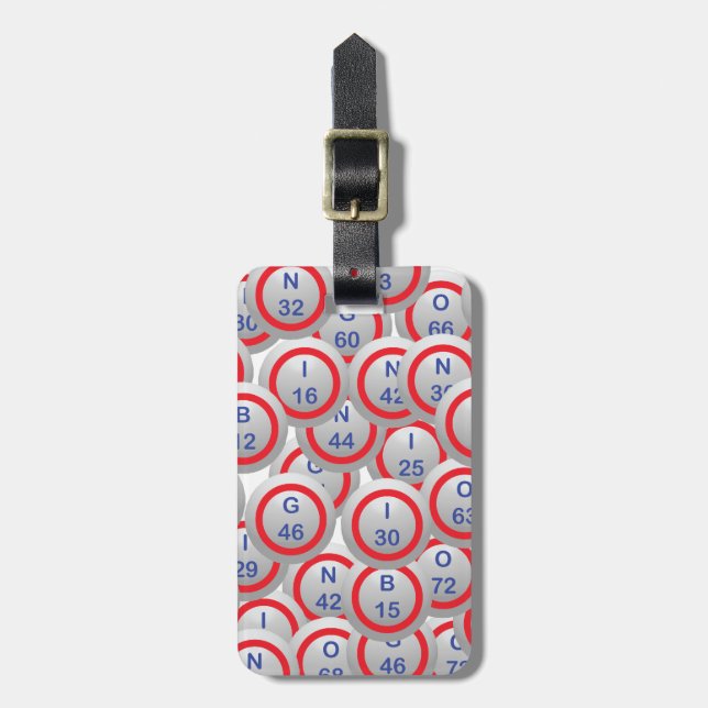 Etiqueta Para Maletas Bolas de Bingo (Frente Vertical)