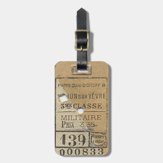 Etiqueta Para Maletas Boleto de tren del vintage 1800's