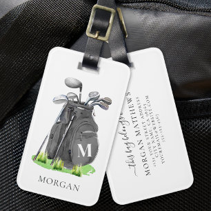 Etiqueta Para Maletas Bolsa de Golf Monogram Black