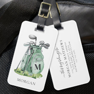 Etiqueta Para Maletas Bolsa de Golf Monogram Green