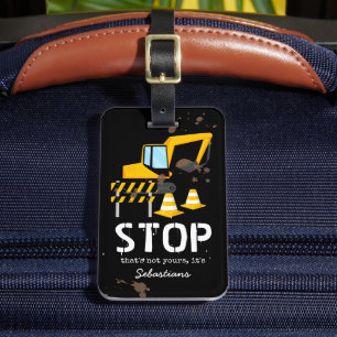 Etiqueta Para Maletas Bolsa de viaje de construcción para niños divertid