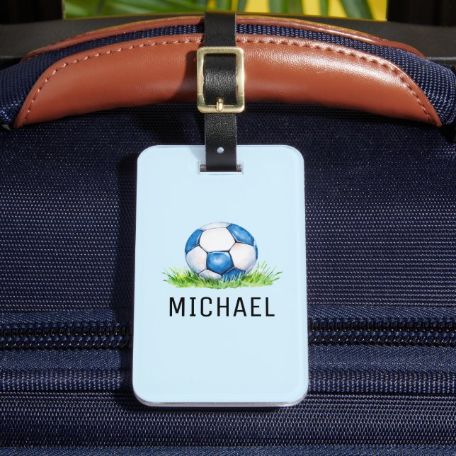Etiqueta Para Maletas Bolsa Deportiva Boys Soccer Ball (Anverso In situ 2)