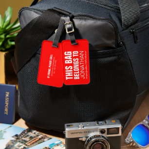 Etiqueta Para Maletas Bolsa Divertida Personalizada Atención Humor Chi