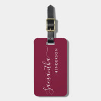 Bolsas de equipaje de Borgoña Boda Plan de mesa/Fa