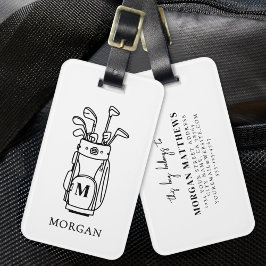 Etiqueta Para Maletas Bolso de golf con monograma