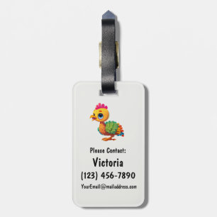 Etiqueta Para Maletas Bolso Mochila Divertido Personalizado Colorido par