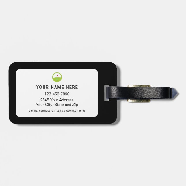 Etiqueta Para Maletas Bolso Personalizado con Monograma y Frase Divertid (Atrás Horizontal)