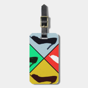 Etiqueta Para Maletas Bombas de talón alto de Pop Art