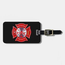 Etiqueta Para Maletas Bombero profesional (añada su contacto el Info)