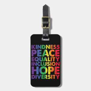 Etiqueta Para Maletas Bondad Paz Igualdad Amor Inclusión Esperanza LGBT