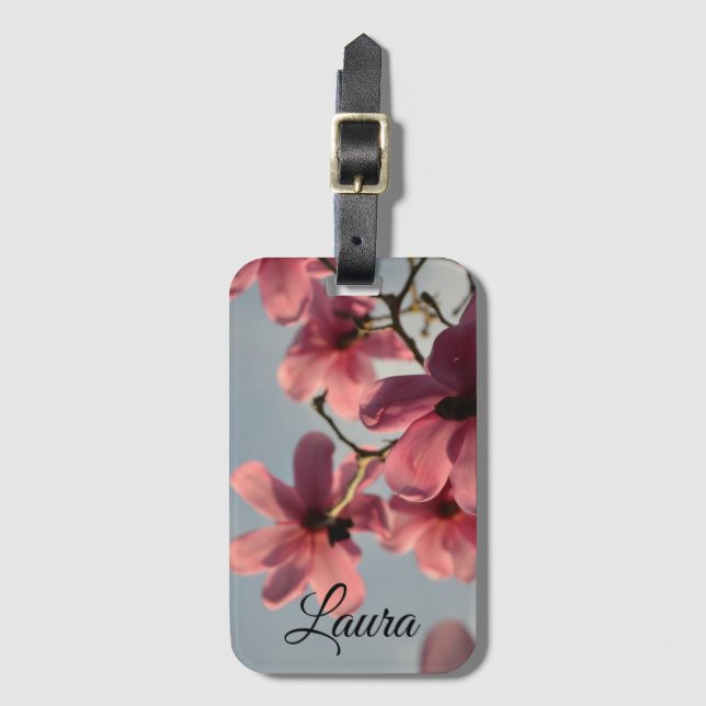 Etiqueta Para Maletas Bonito Blossom Elegante Personalizado (Anverso vertical)
