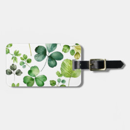 ETIQUETA PARA MALETAS BONITO COLOR DE AGUA ST PATRICKS DÍA SHAMROCKS