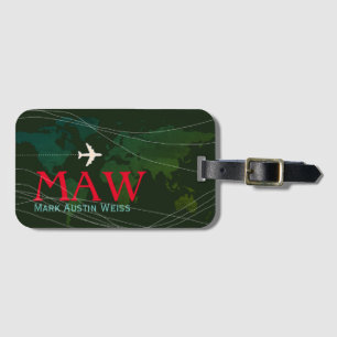 Etiqueta Para Maletas bonito diseño con el nombre de Traveler's Name Tra