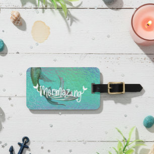 Etiqueta Para Maletas Bonito Mermaid Tail Iriending