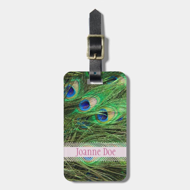 Etiqueta Para Maletas Bonito Peacock (Frente Vertical)