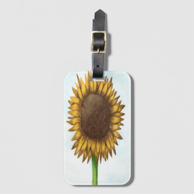 Etiqueta Para Maletas Bonito Sunflower (Anverso vertical)
