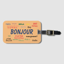Bonjour Hello Languages World Travel Colorful