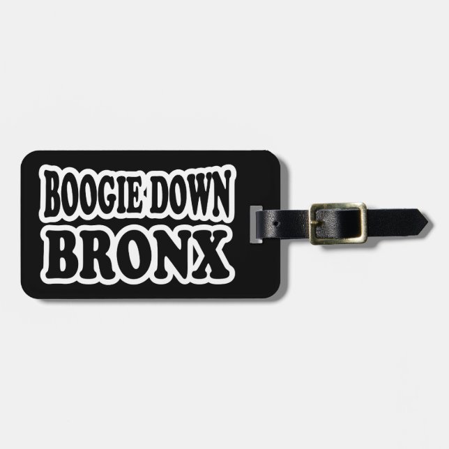 Etiqueta Para Maletas Boogie Down Bronx, NYC (Frente Horizontal)