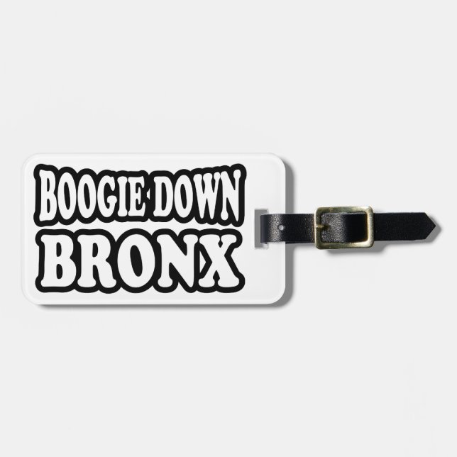 Etiqueta Para Maletas Boogie Down Bronx, NYC (Frente Horizontal)