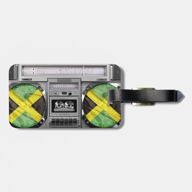 Etiqueta Para Maletas Boombox de Jamaica (Atrás Horizontal)