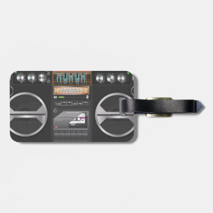 Etiqueta Para Maletas Boombox Ghetto Blaster
