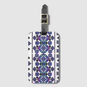 Etiqueta Para Maletas Bordado azul