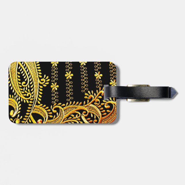 Etiqueta Para Maletas Bordados árabes (Atrás Horizontal)