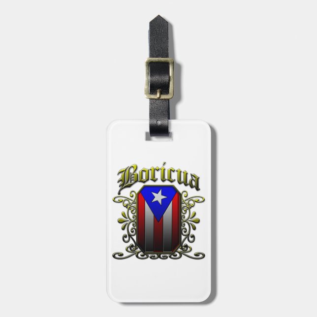 Etiqueta Para Maletas Boricua (Frente Vertical)