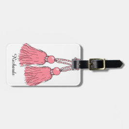 ETIQUETA PARA MALETAS BORLAS ROSADAS DE LA MODA LUGGAGE/BAG TAG_MODERN