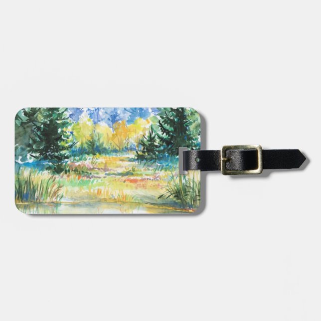 Etiqueta Para Maletas Bosque (Frente Horizontal)