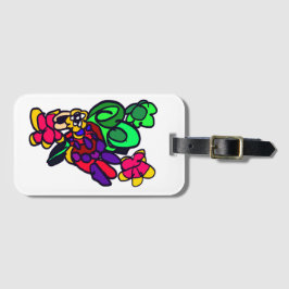 Etiqueta Para Maletas Bosque alegría loro 