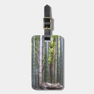 Etiqueta Para Maletas Bosque de Bambú Gigante Japonés, Sagano, Kyoto, Ja