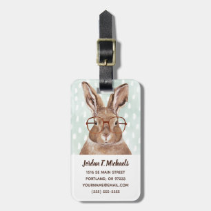 Etiqueta Para Maletas Bosque de cuatro ojos   Conejo conejo conejo