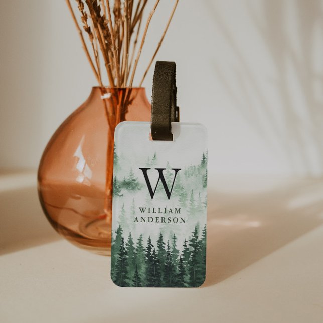 Etiqueta Para Maletas Bosque estropeado personalizado (Subido por el creador)