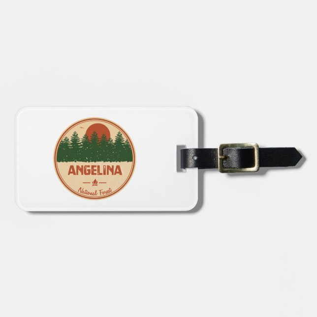 Etiqueta Para Maletas Bosque nacional de Angelina (Frente Horizontal)