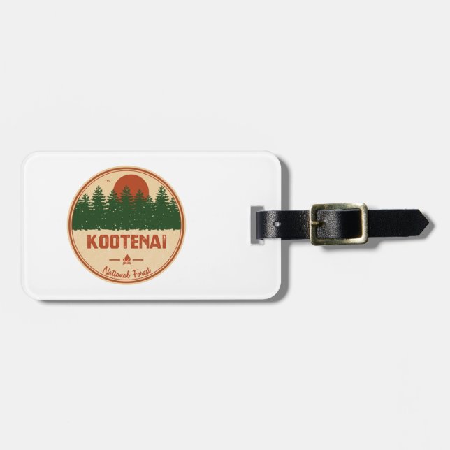 Etiqueta Para Maletas Bosque nacional de Kootenai (Frente Horizontal)