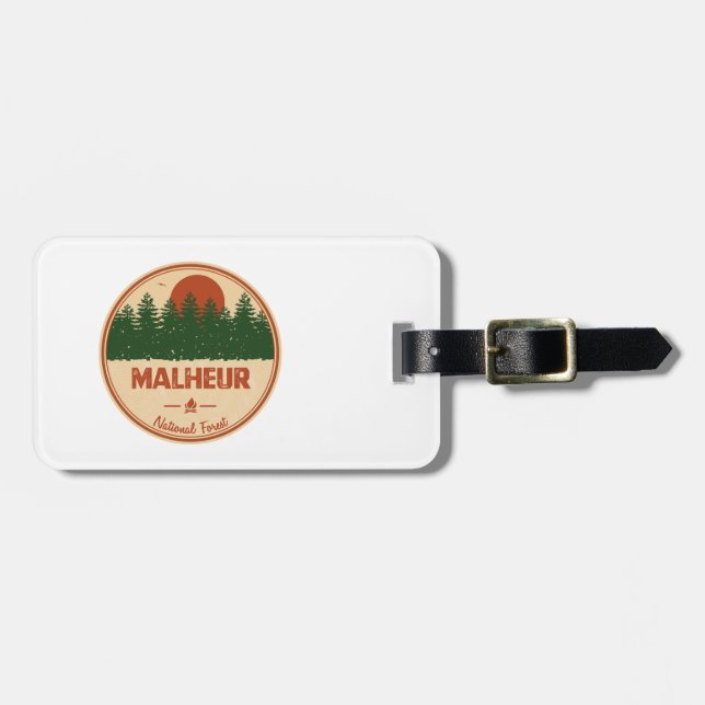 Etiqueta Para Maletas Bosque nacional de Malheur (Frente Horizontal)