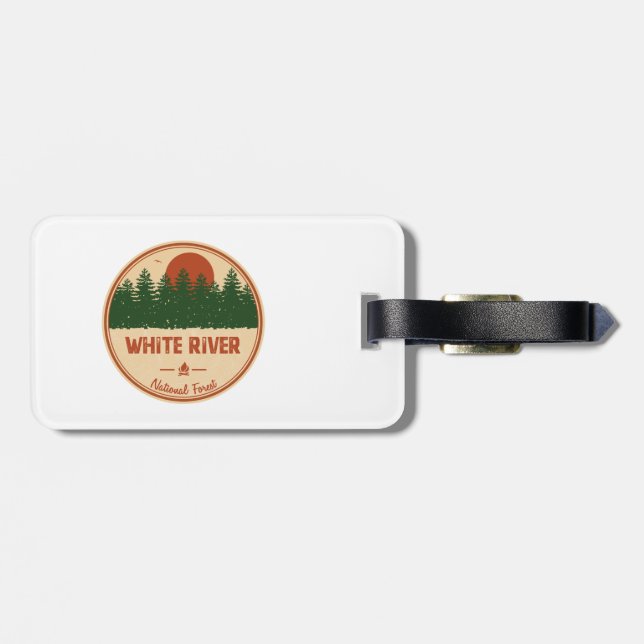 Etiqueta Para Maletas Bosque nacional del río Blanco (Atrás Horizontal)